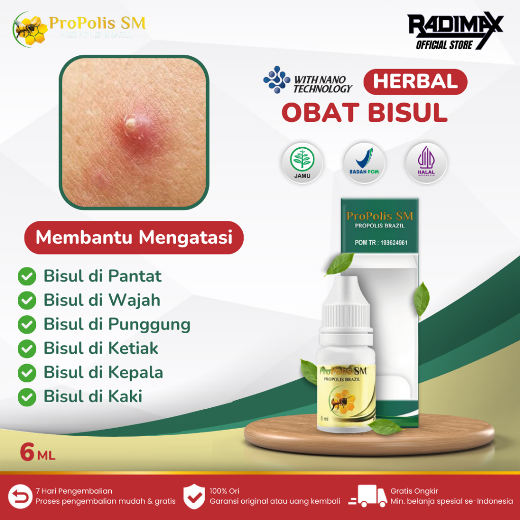 Obat Bisul Anak dan Dewasa Bisulan di Pantat Ketiak Kepala Salep Bisul Bernanah Menahun ProPolis SM