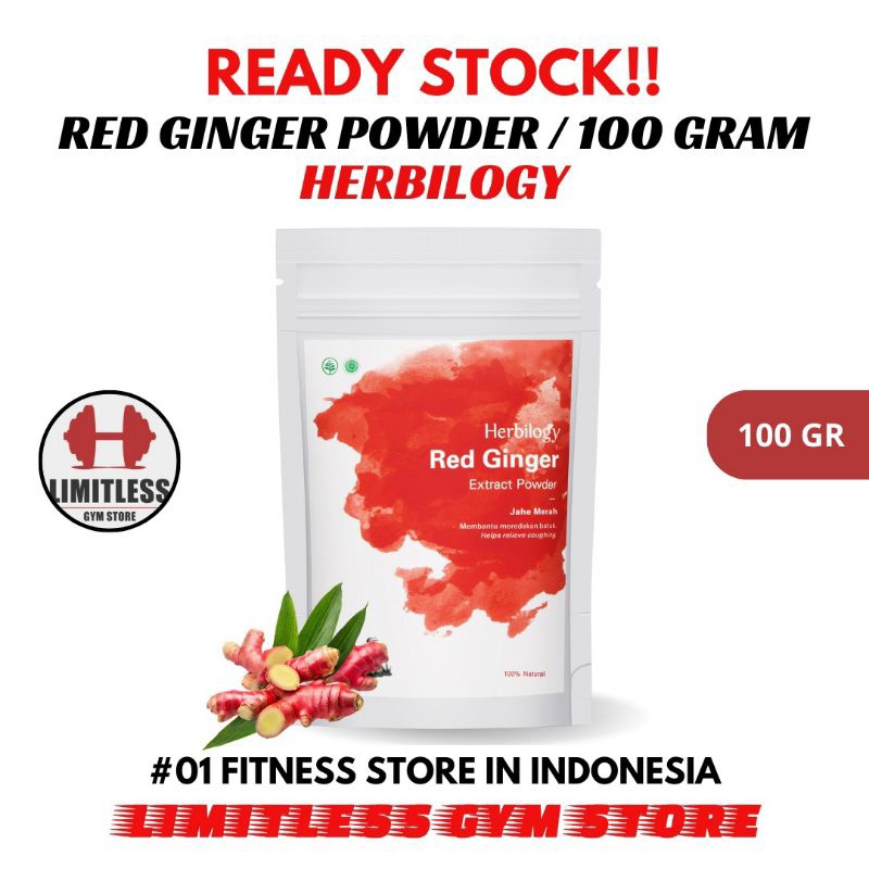 

Herbilogy Ekstrak Jahe Merah - Red Ginger Extract Powder 100g Imun Tubuh Anti flu