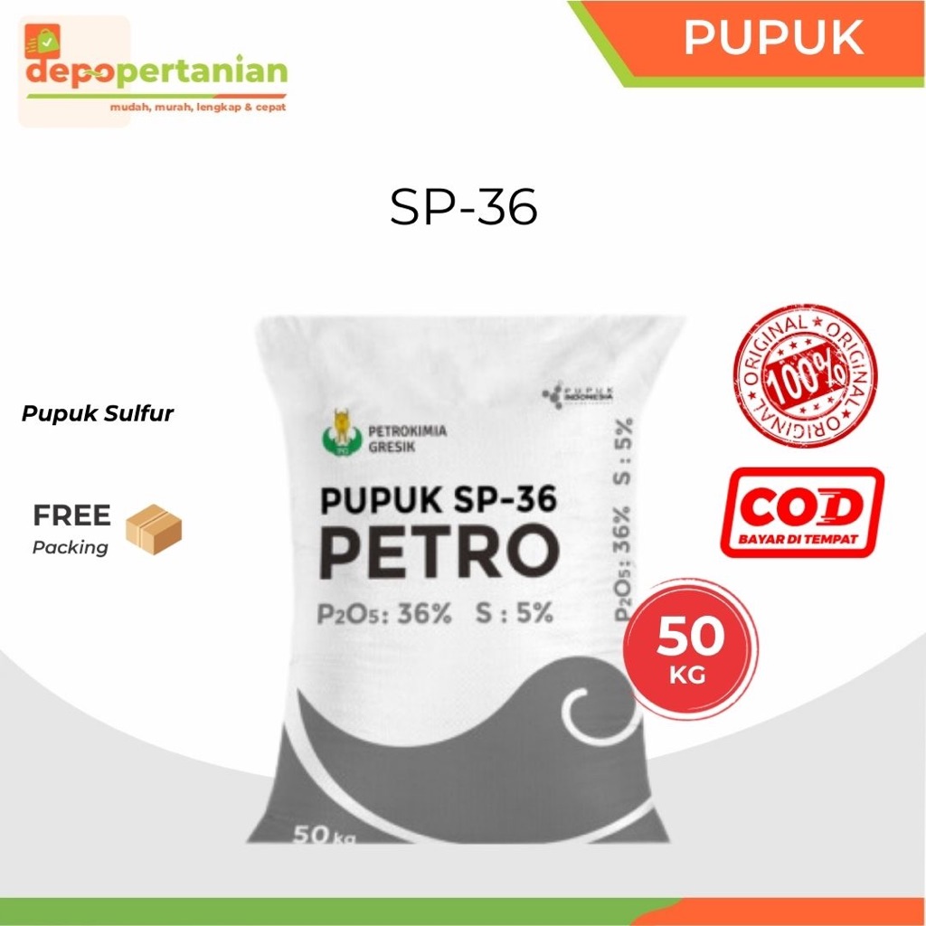 Depo Pertanian - Pupuk SP-36 Petro Non Subsidi 50 kg Pupuk P205 Fosfor Petrokimia Gresik