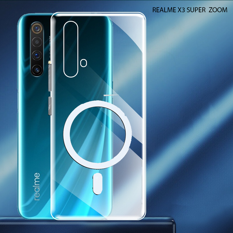 Case Realme X3 SUPER ZOOM MAGSAFE TPU CLEAR KORI Magnetic Bening Transparan Clear Softcase Silicone