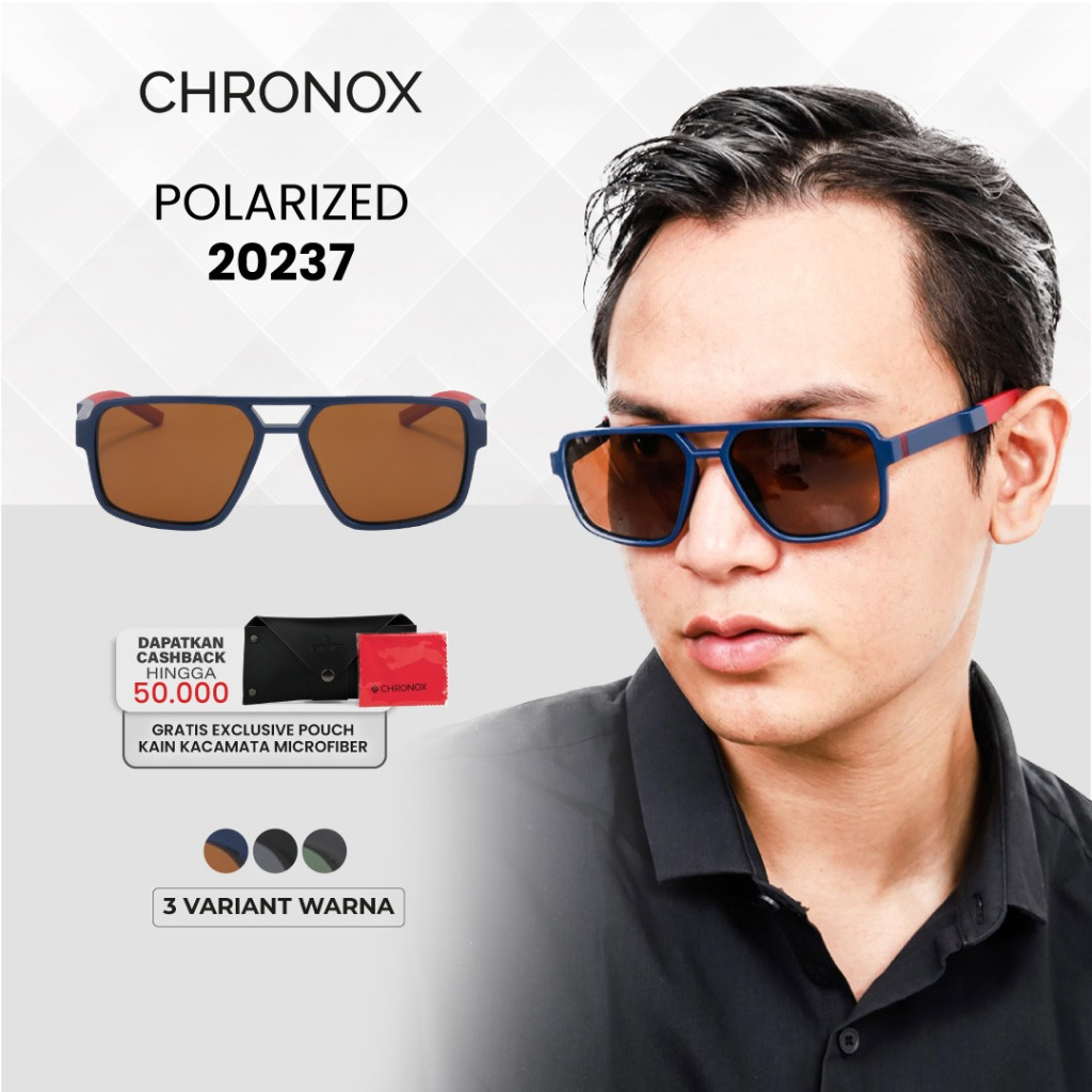 Kacamata Anti Silau TR90 Pria Wanita Original - Chronox Polarized Glasses 20237