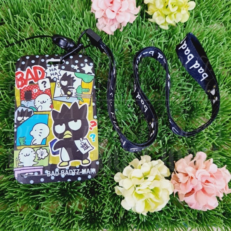 

ID Card Holder Bad Badtz Maru Tali Lanyard Card Holder Badtz Hitam Name Tag Badtz Maru Tali Pengait