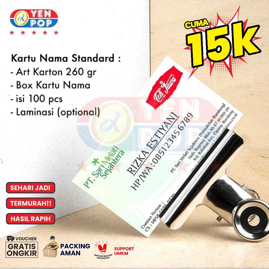 

KARTU NAMA CUSTOM I CETAK KARTU NAMA CUSTOM Premim TERMURAH 1 Sisi, 2 Sisi