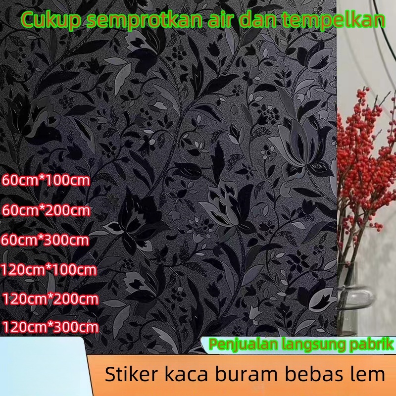 Stiker Kaca Bebas Lem Stiker Kaca Hologram Berlian Pelindung Matahari Stiker Kaca Wallpaper Stiker P