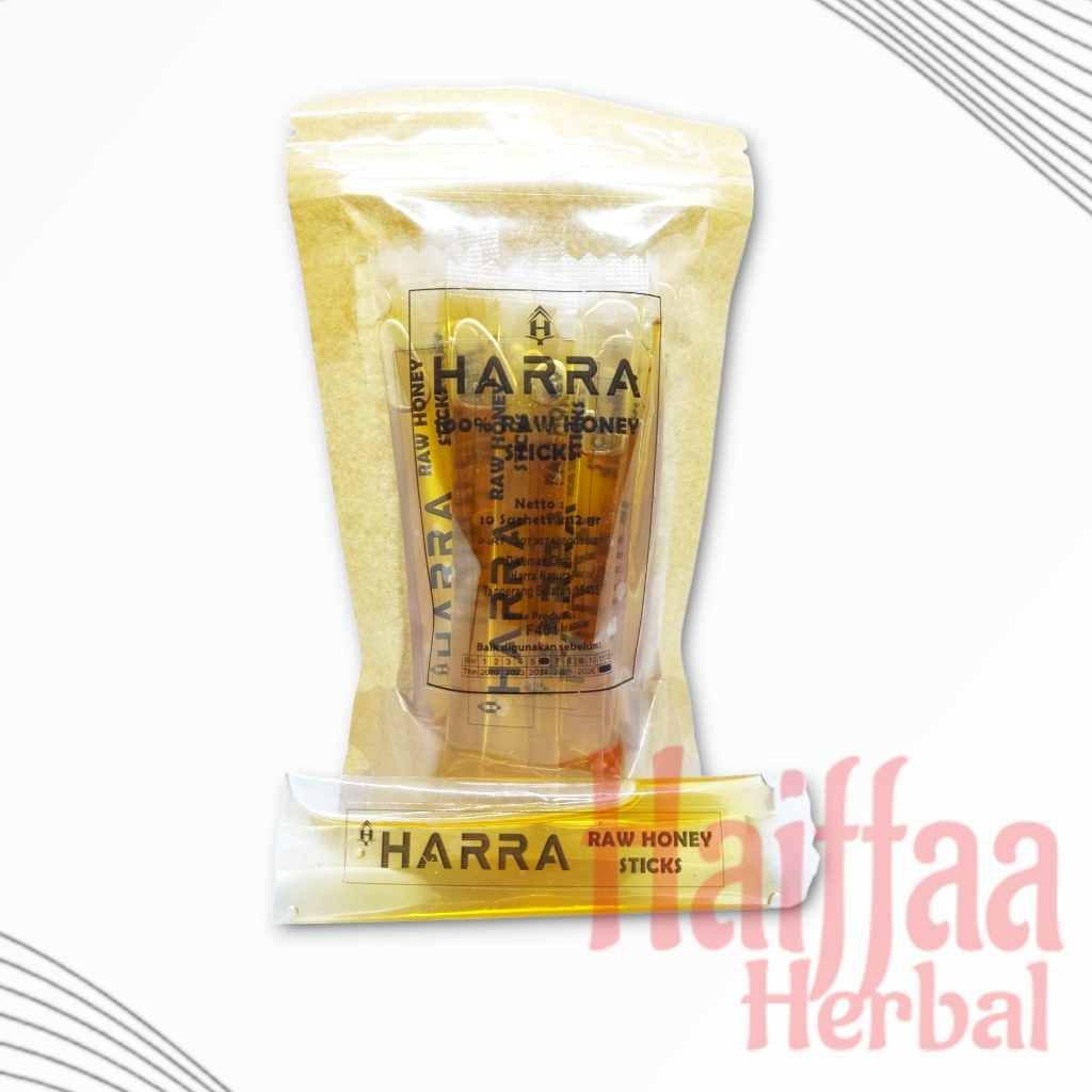 

Madu Murni Harra Raw Honey Sticks Kemasan Praktis 12gr isi 10 Sachet Original