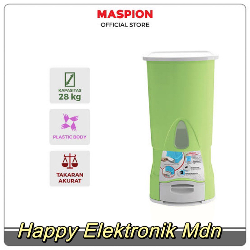 MASPION Rice Box 28 Kg Anti Pecah Maspion MRD2800AP Maspion tempat beras / Tempat Penyimpanan Beras 
