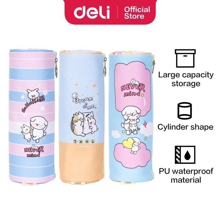 

Tempat Pensil Deli EH916 Bahan Kain Bentuk Bulat Never Mind