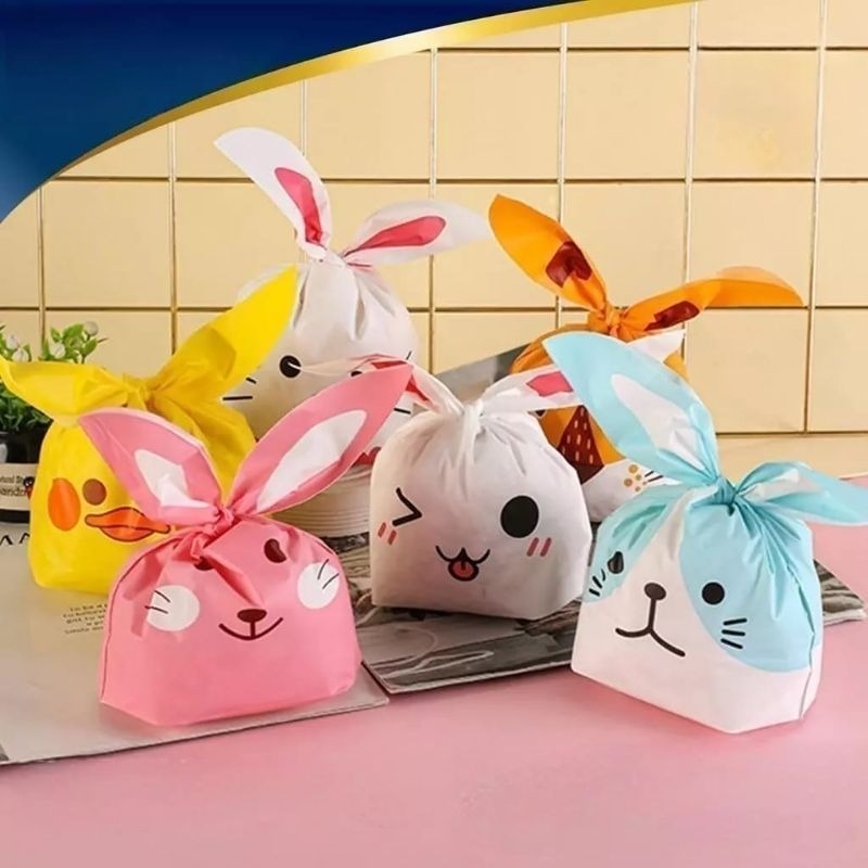 

Isi 10pcs)GOODIE BAG IKAT 24x37 - Plastik Kemasan Ultah Ulang Tahun Hampers Tas/