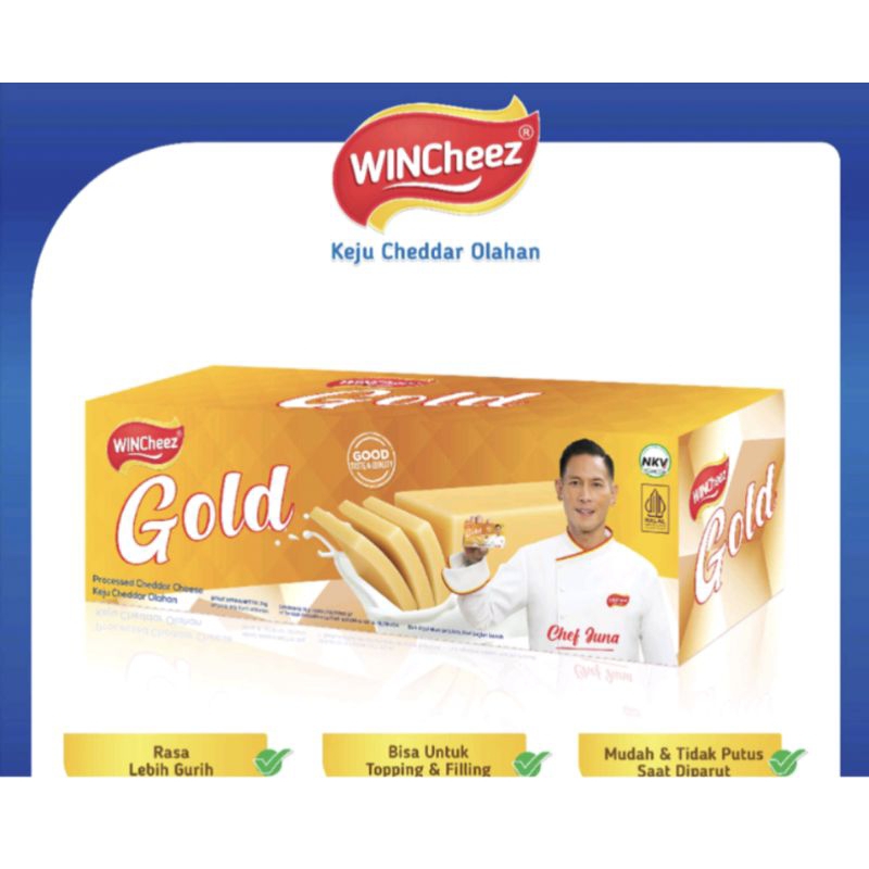 

Keju wincheez gold 2kg/ Keju Cheddar Olahan