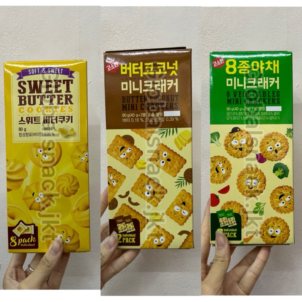 

RAON SWEET BUTTER COOKIES / 8 VEGETABLES MINI CRACKERS /