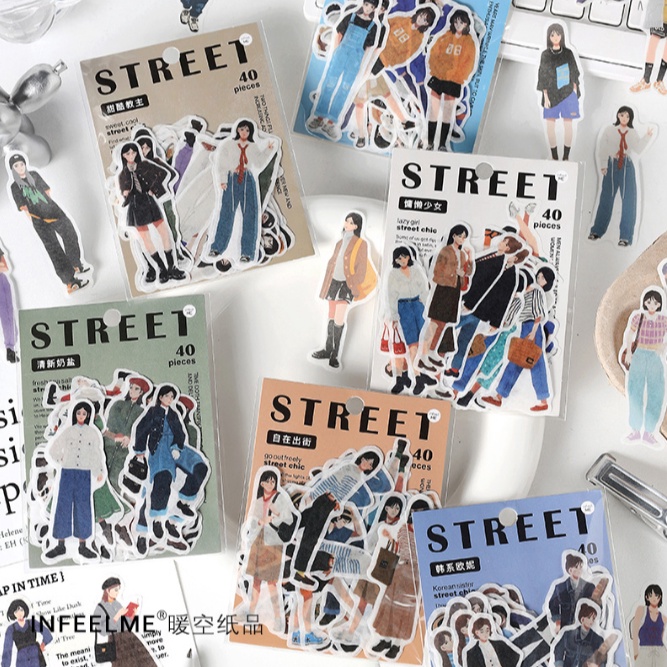 

CUCIGUDANG INFEEL ME STREET Photograph GIrl Sticker SET 4 pieces per pack
