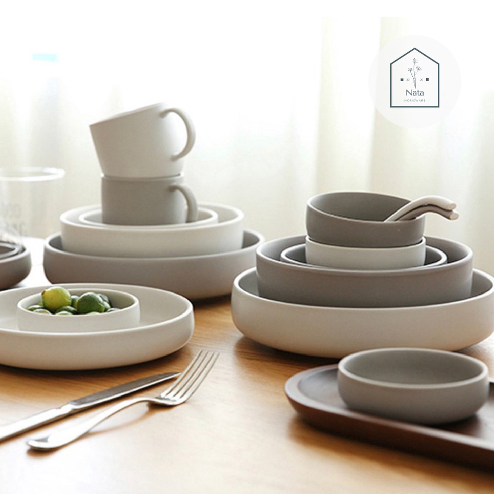 TERBAIK RENA SET PIRING MAKAN NORDIC  DINING PLATE DINNER  PIRING MUG BOWL MANGKOK NASI MANGKOK SUP 