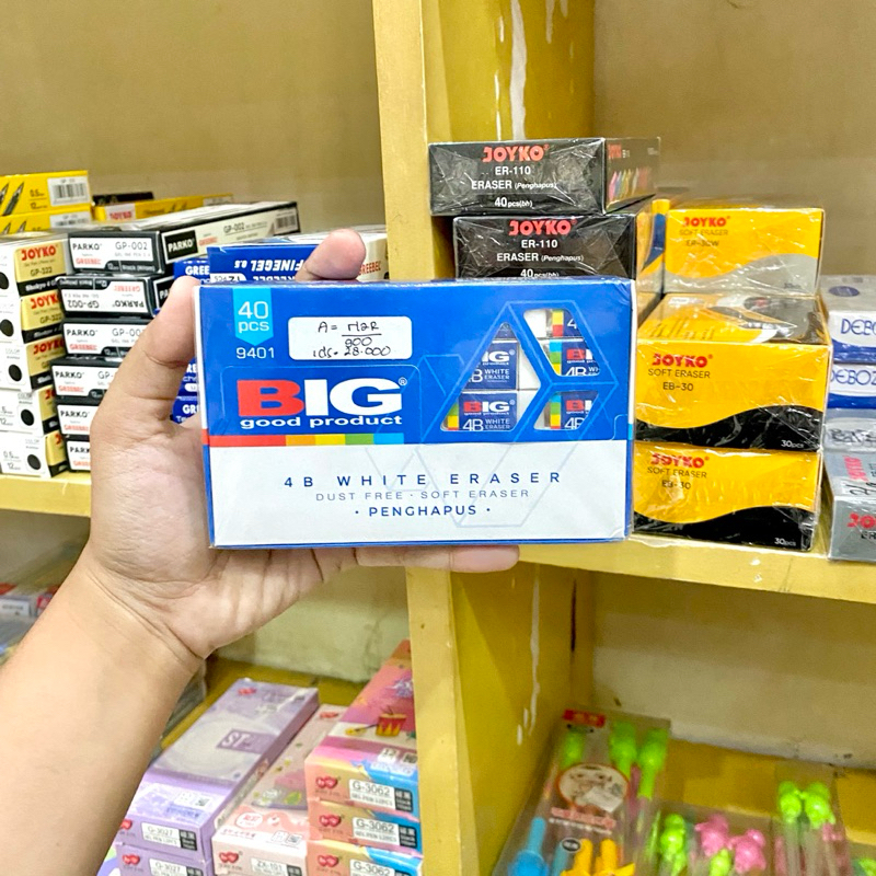 

(40 PCS) PENGHAPUS, STIP, ERASER 9401 BIG