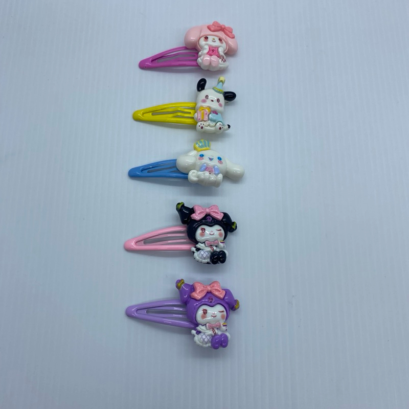Jepitan Rambut Sanrio / Kep Rambut Anak / Kep Poni / Ikat Rambut Anak Lucu / Jepit Rambut Kuromi Mel