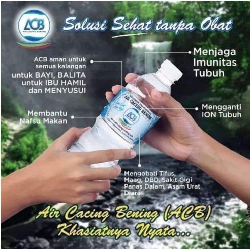 

Paket 5 Botol Air Cacing Bening ACB Original Isi 330 Ml Untuk Demam Tipes