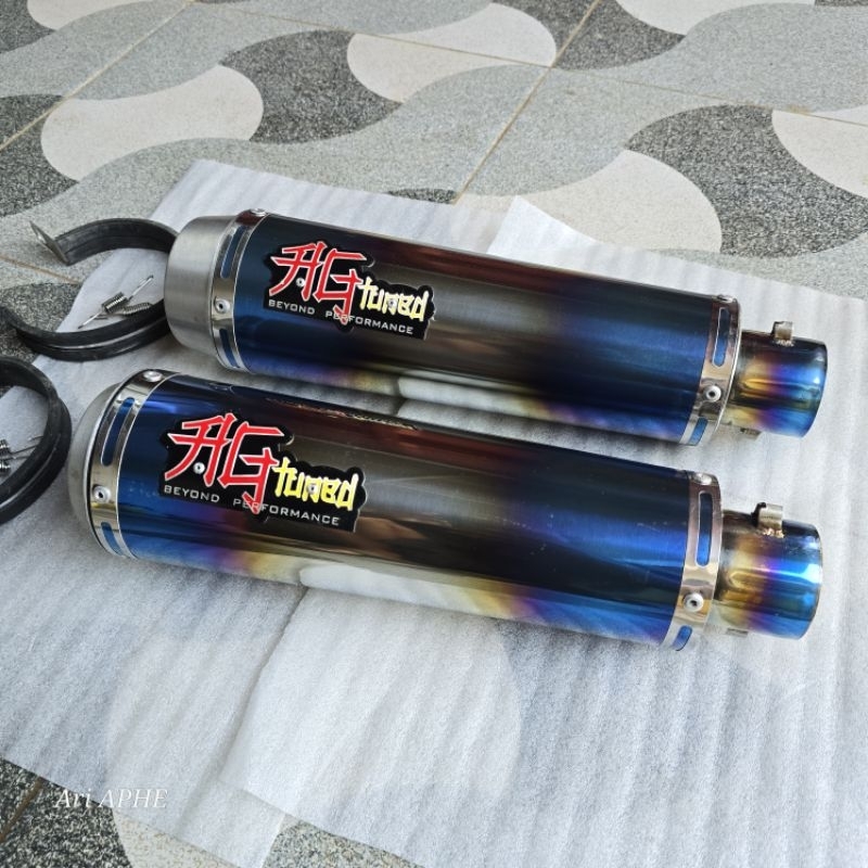 slincer silincer knalpot AG TUNED endcap CNC original