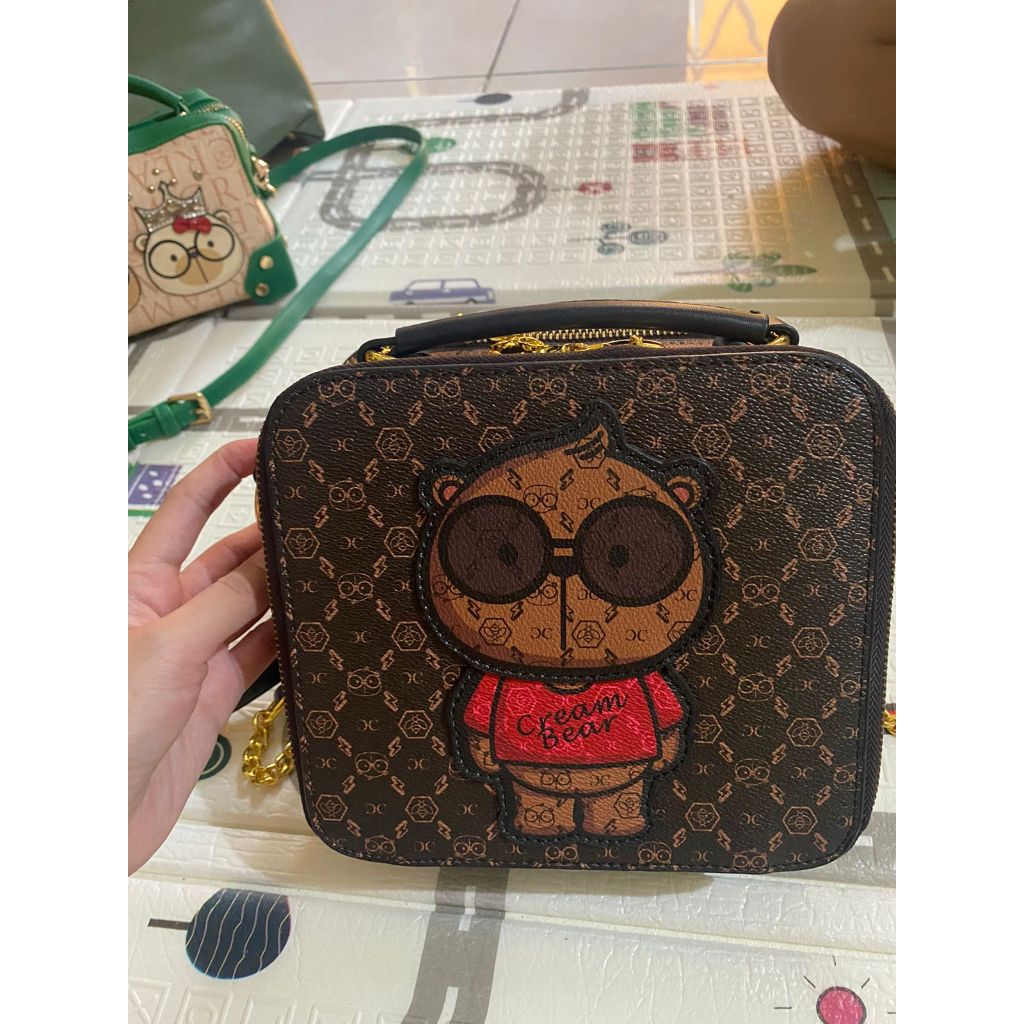 Tas Wanita Cream Bear