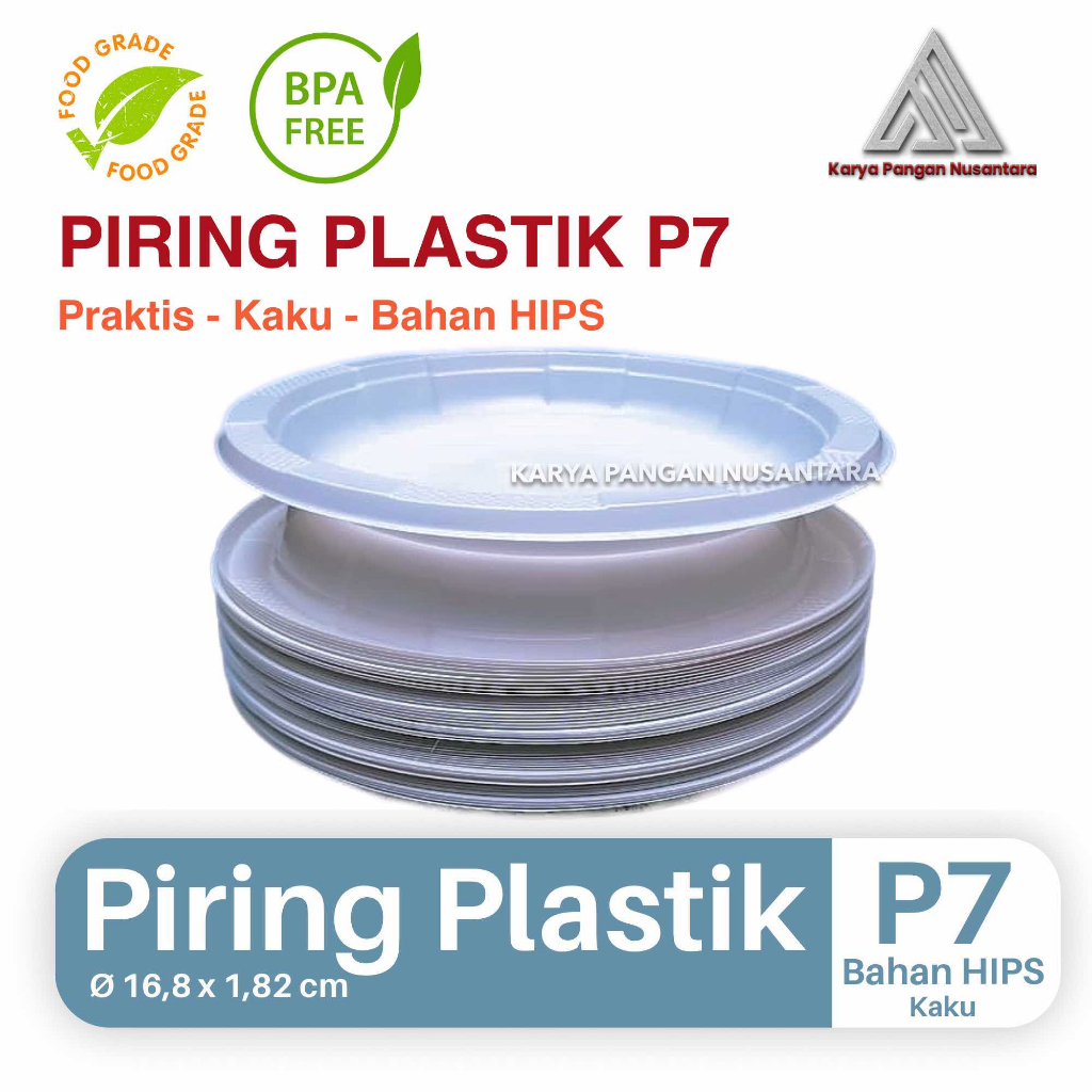 PIRING PLASTIK P7 PIRING MAKAN PLASTIK HIPS PIRING P7 FOOD GRADE PACK