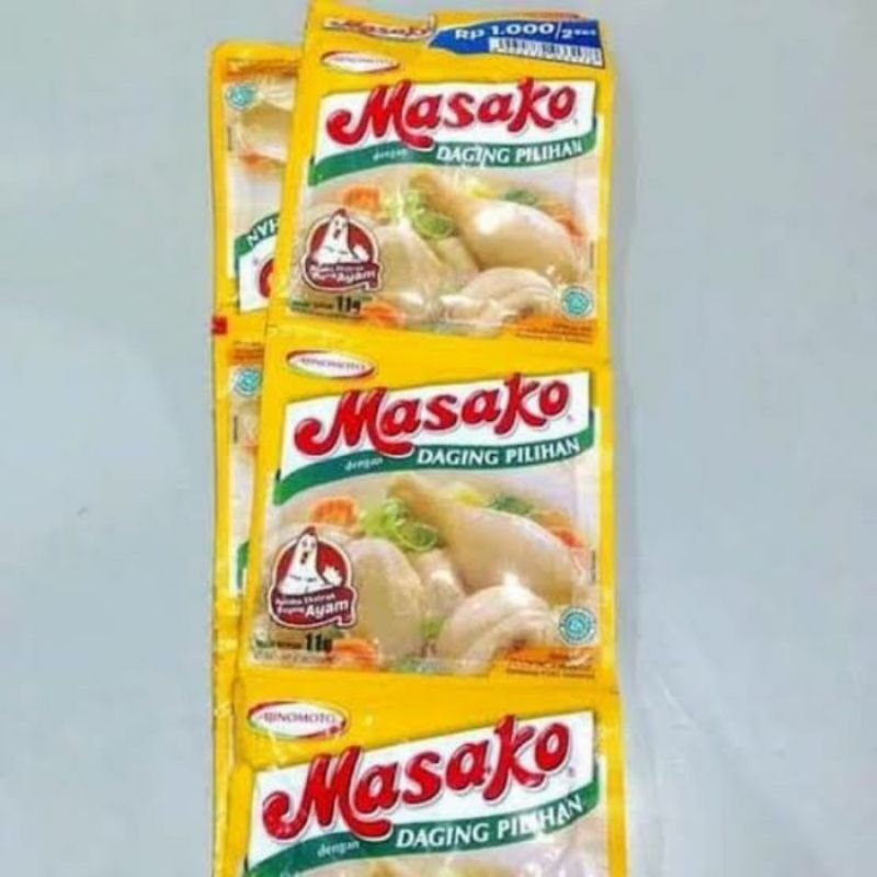 

Masako kaldu ayam isi 1 renceng ( 12 sachet )