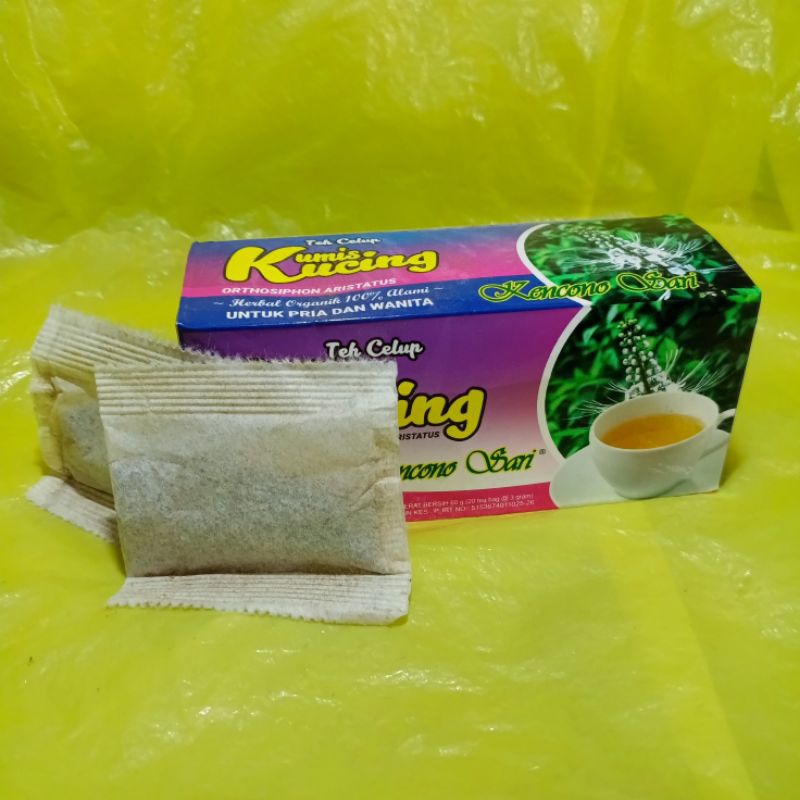 

Teh Celup Kumis Kucing Kencono Sari Herbal Batu Ginjal Lancar Kemih Asli Original