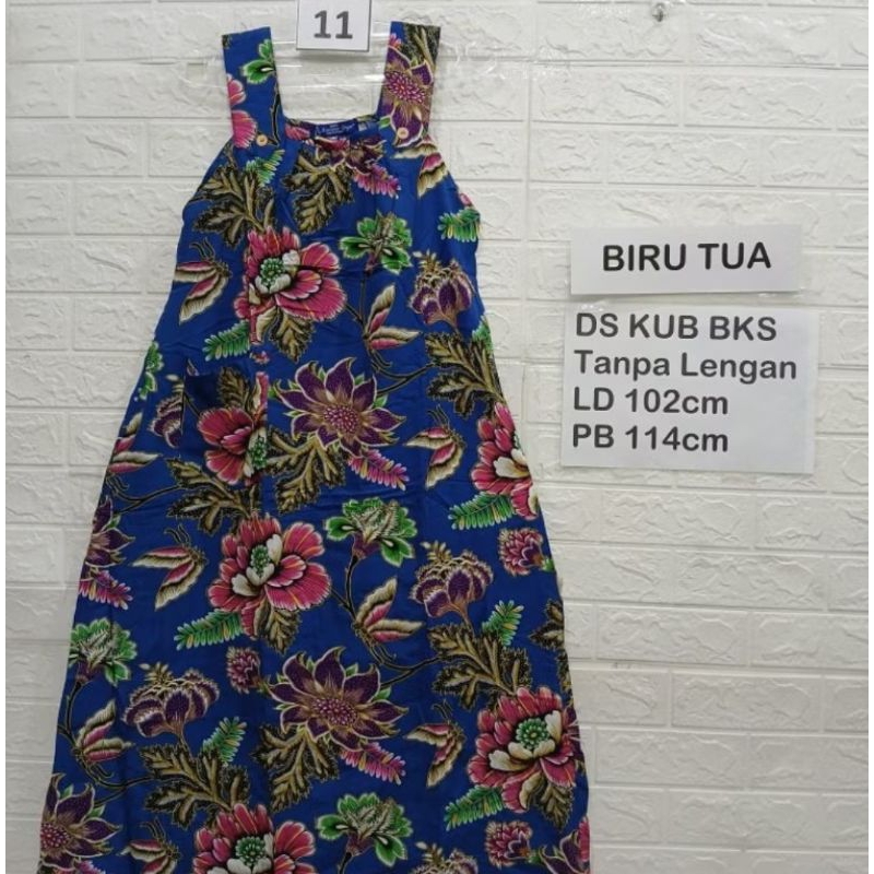 Daster Kutung Tanpa Lengan Yukensi Murah Motif Kekinian Pendek Batik Kencana Ungu Asli Dress Wanita 