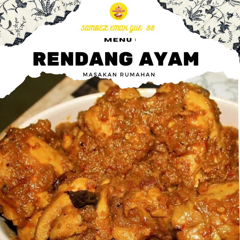 

MASAKAN RUMAHAN**RENDANG AYAM /PORSI ( ISI 5 POTONG)