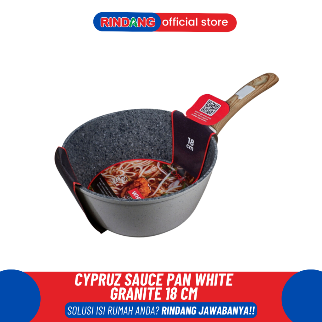 Cypruz Sauce pan White granite 16 cm/18 cm