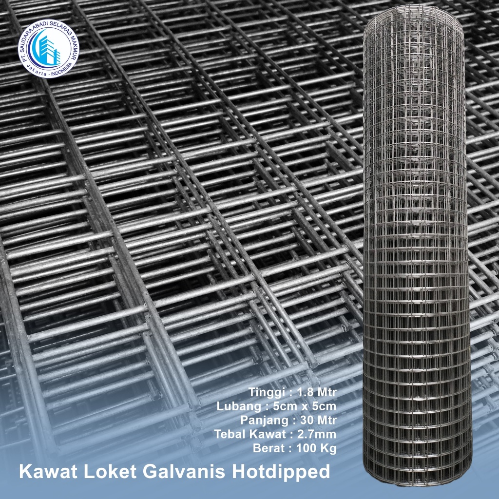 Kawat Loket Galvanis Hot Dipped 2212 (Per Meter)