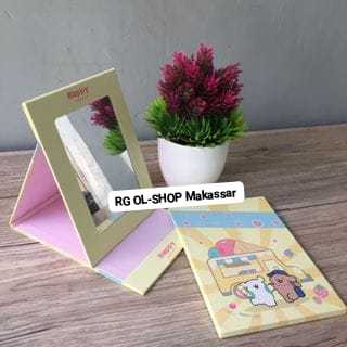 Kaca Cermin Buku Lipat / Tebal Karakter Unik / Kaca Makeup Buku / Cermin Make Up Rias UK. 13X18CM (BESAR)UK. 13X18CM (BESAR)