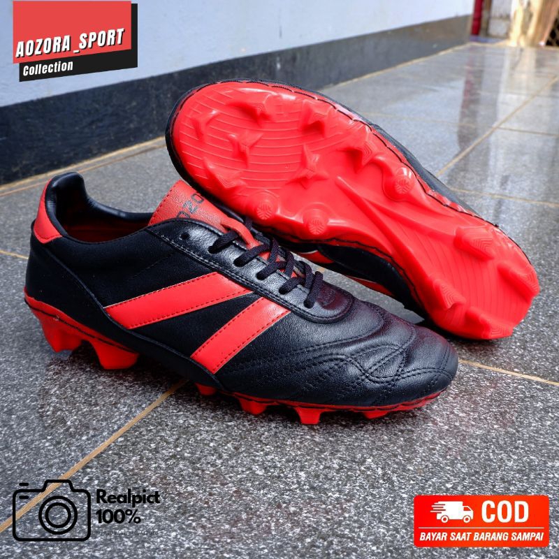 sepatu bola kulit asli  AOZORA MANKAI FG  bahan kulit kangguru nyaman dipakai sudah dijahit