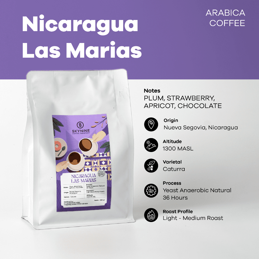 

KOPI ARABIKA NICARAGUA LAS MARIAS ROASTED BEANS