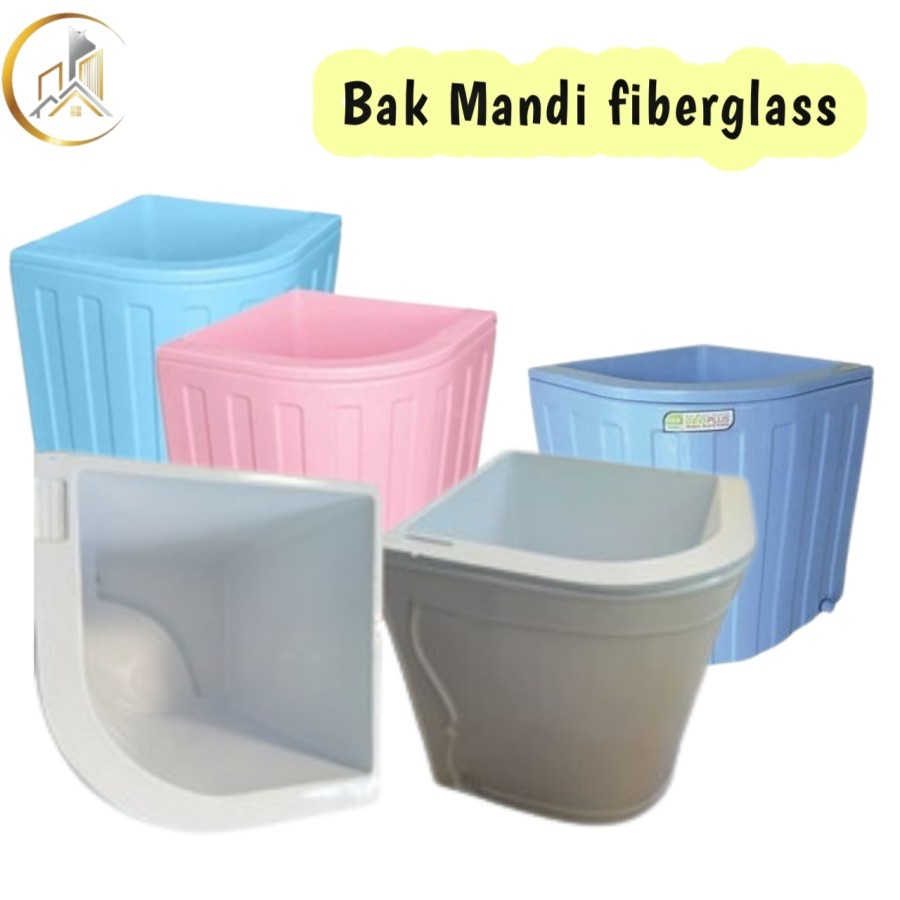 Bak Mandi Fiberglass Sudut dan Kotak Kapasitas 120 dan 220 Liter - Sudut 120 Liter