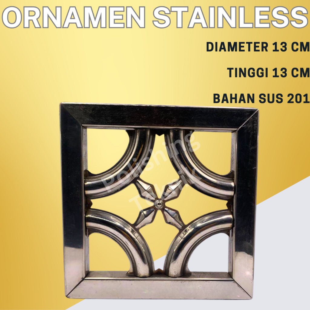 ORNAMEN AKSESORIES PAGAR STAINLESS Kotak Bunga