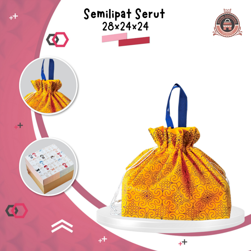 

[SPUNDBOND] Tas Hajatan Box Nasi Kotak 22x22 | Berkat Nasi Tas Semilipat Serut 28x24x24 / 28x23x23