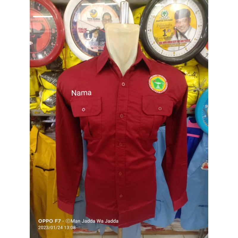 Big size kemeja ppni lengan panjang seragam ppni baju ppni pdl persatuan perawat nasional indonesia 