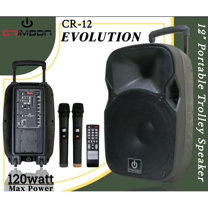 Speaker Portable 12 inch Meeting Amplifier Wireless Crimson PA 123-4 Evolution Crimson Evolution