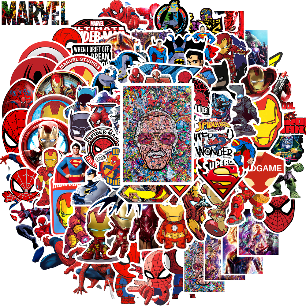 

COD✨Gaya Pahlawan super Amerika manusia Besi manusia laba-laba batman batman papan luncur/Buku Harian/Laptop/Sticker Helm Tahan Air Vinil/hp casing stiker tahan air berperekat