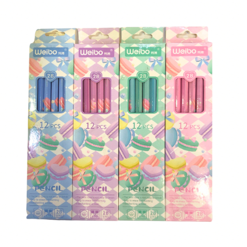 

Pensil 2B Weibo MACARON WB-9552 Pencil Impor Set Alat Tulis - LUSINAN (12 pcs)