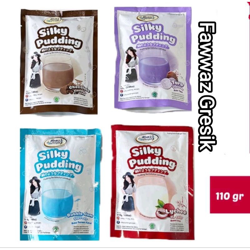 

SILKY PUDDING Forisa Mom's Recipe Pouch 110 gr PUYO Puding Susu Smooth Coklat Leci Bubble Gum Taro