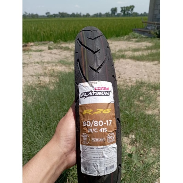 CORSA R26 80/80-17 TUBLESS BAN LUAR MOTOR BEBEK SPORT CORSA PLATINUM R26 RING 17