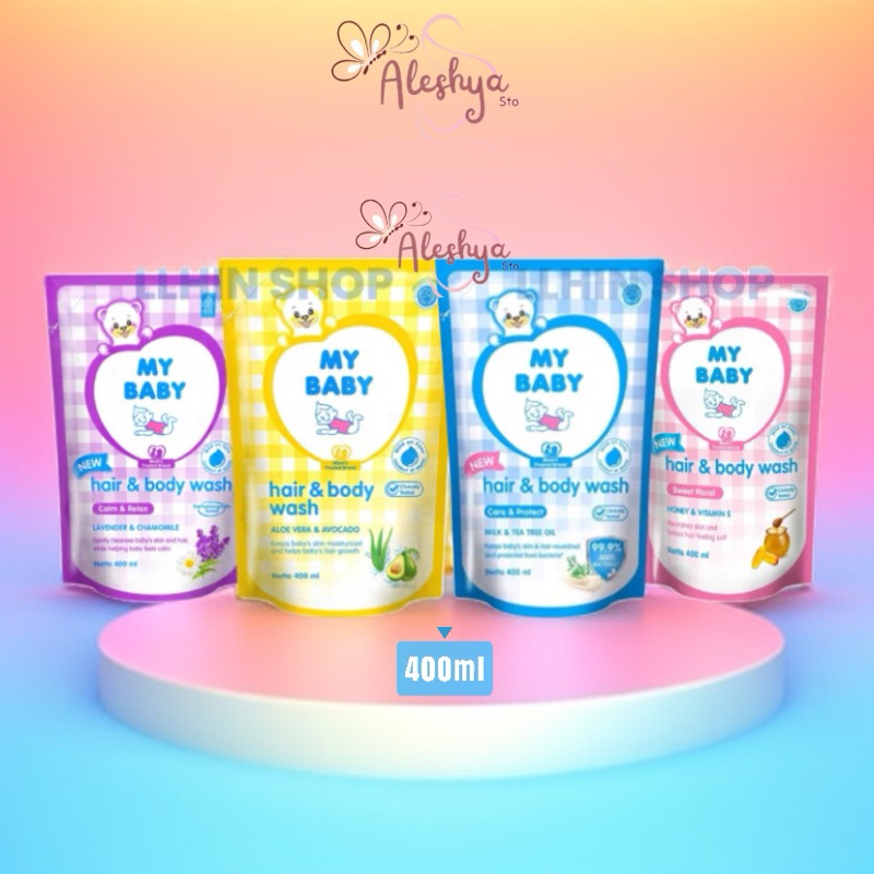 MY BABY Hair & Body Wash Refill 400ml - Sabun Bayi & Shampo Isi Ulang 2in1