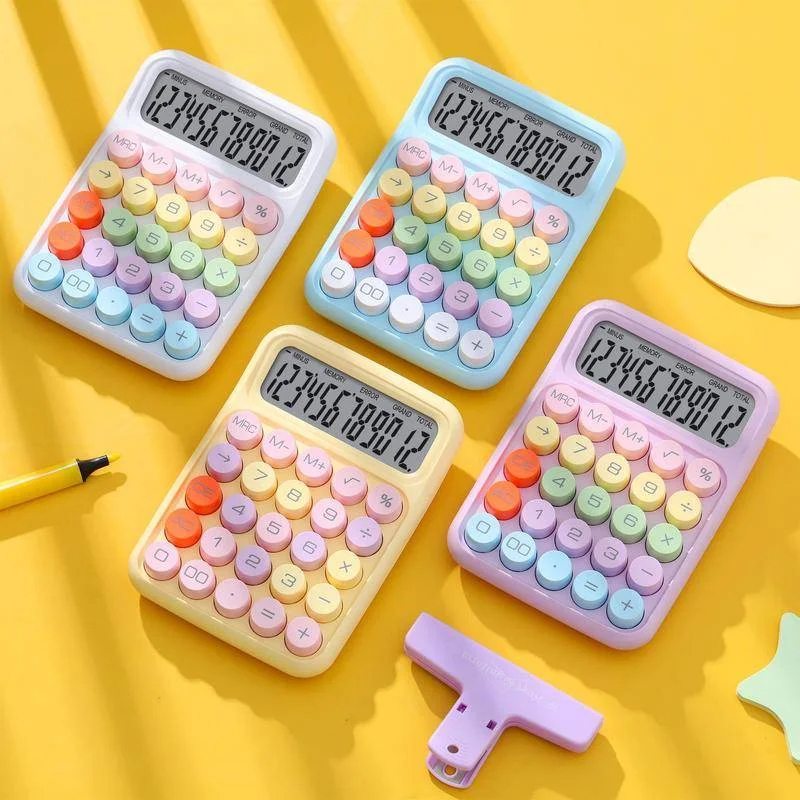 

[Artopia] Kalkulator Dopamin Calculator Warna Permen 12 Digit Display Besar Keyboard Dot Mekanik Tombol Besar Lucu