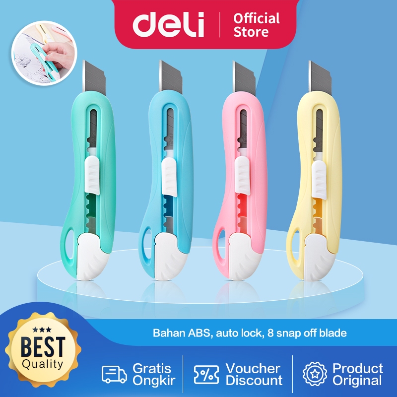 

Deli Cutter Sekolah, Design untuk Anak-anak, Bahan ABS, Silet 55mm Dengan Gantungan 2024
