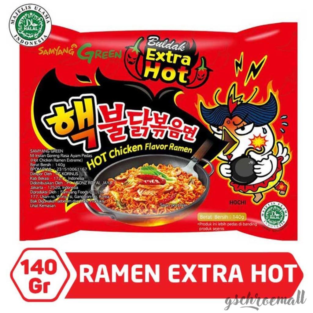 

SAMYANG Mie Instan Hot Chicken Ramen Buldak Extra Hot 140 g||samyang extra hot chicken ramen