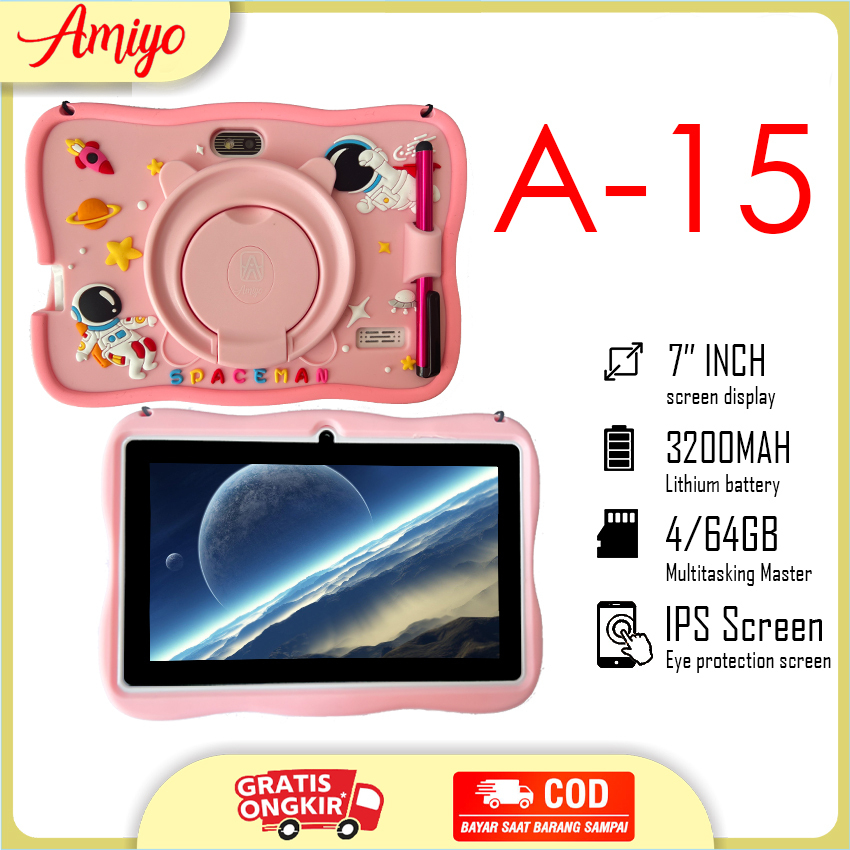 AMIYO TAB STUDYKIDS Tablet Study Kids A15 Astronout Version Tablet Anak Tablet Astronout  IPS Screen