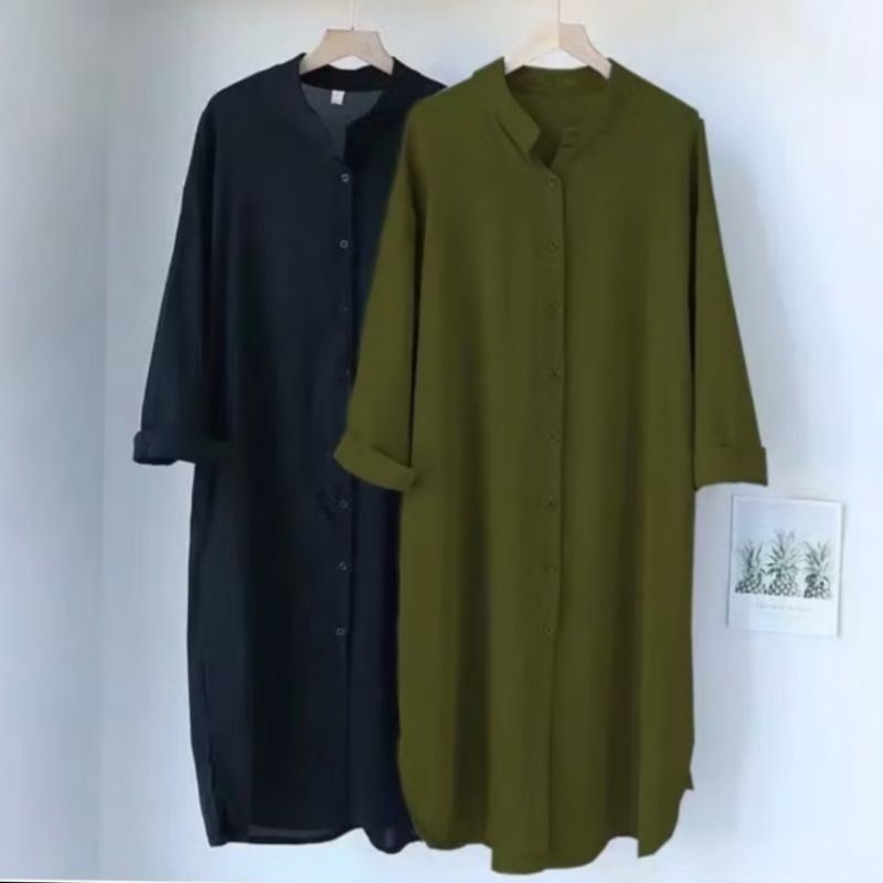 Tunik Atasan Fashion Muslim Wanita Ailen Putih