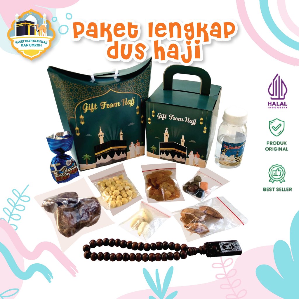 

Paket Oleh-Oleh Haji dan Umroh Grosir Ekonomis Lengkap hampers dus teng teng Tali Jinjing Murah