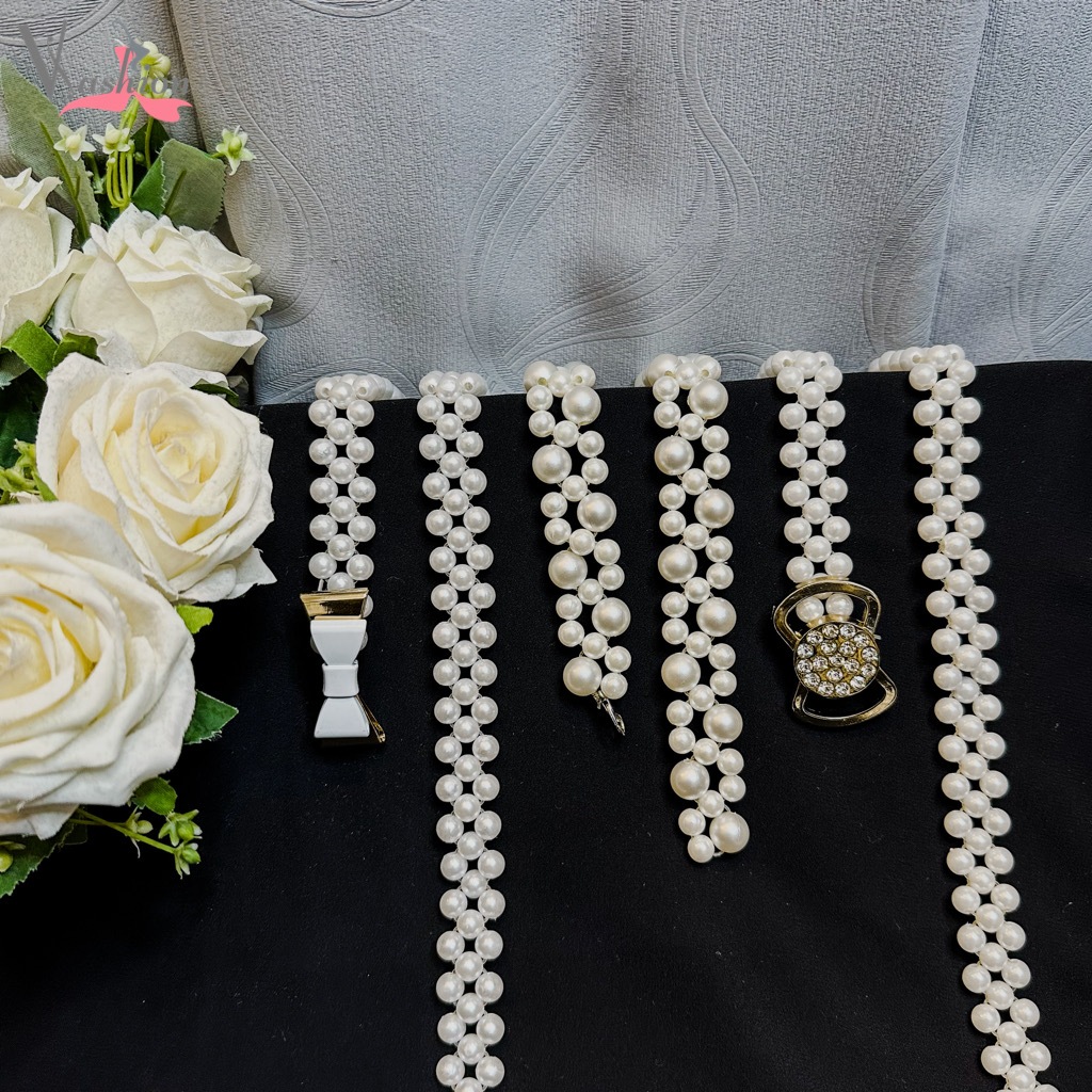 Ikat Pinggang Mutiara Vima Elegan Mewah Aksesoris Hiasan