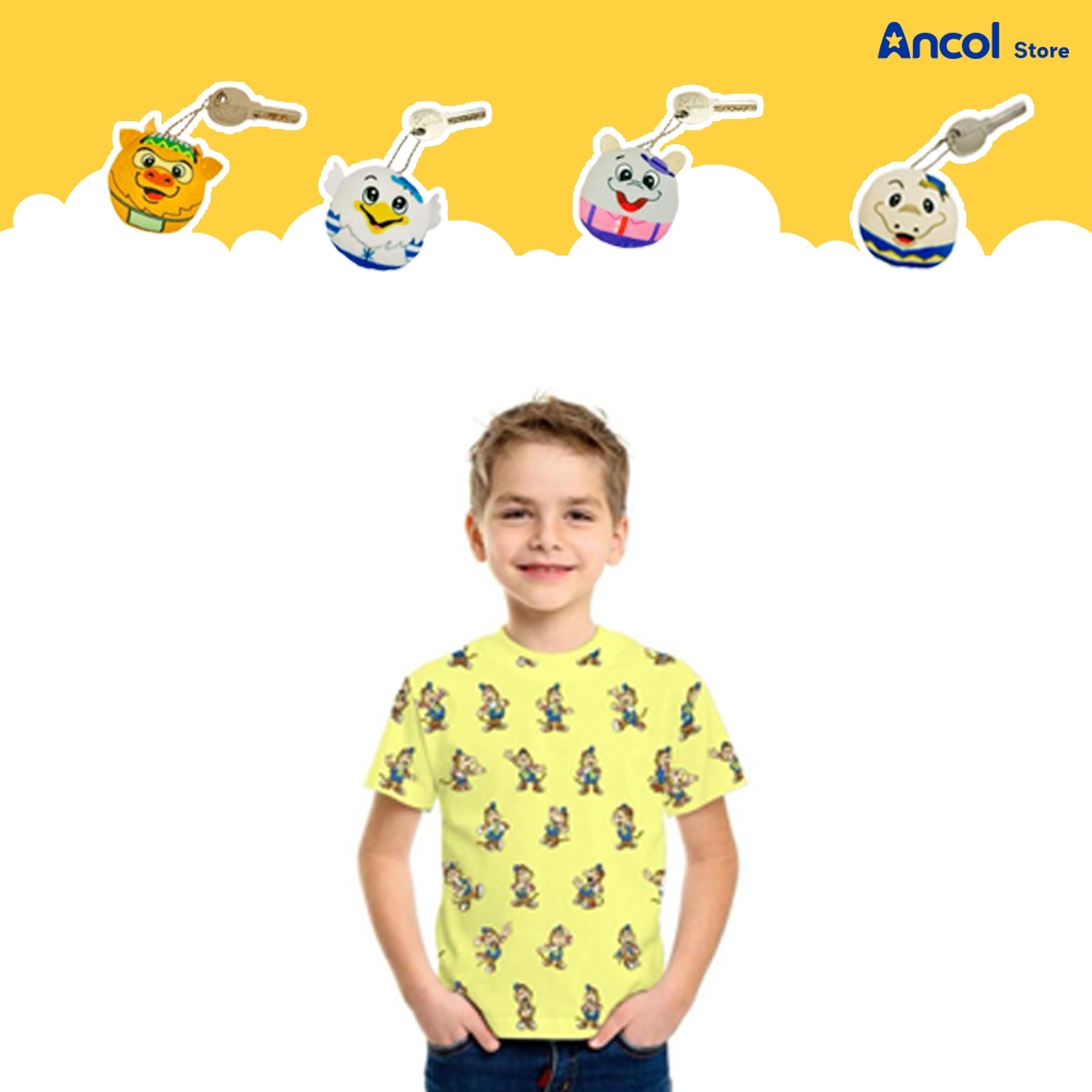 Ancol Baju Kaos Anak Full Print Kuning Dufan #PROMO LIBAS | Official Merchandise