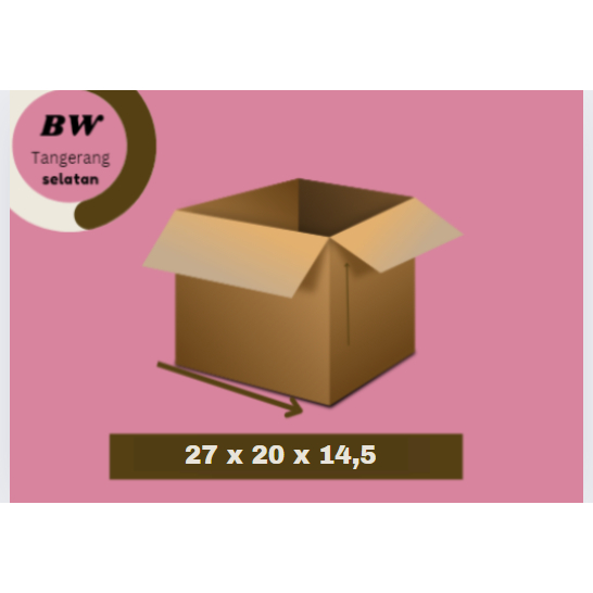 

Kardus Packing 27x20x14,5 - Kemasan Karton Box Dus Kotak Packaging Polos Murah Baru